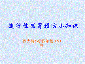 流感的预防(小学生课件).ppt