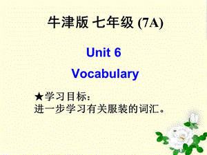 牛津英语七年级上册(7a)unit6vocabulary.ppt