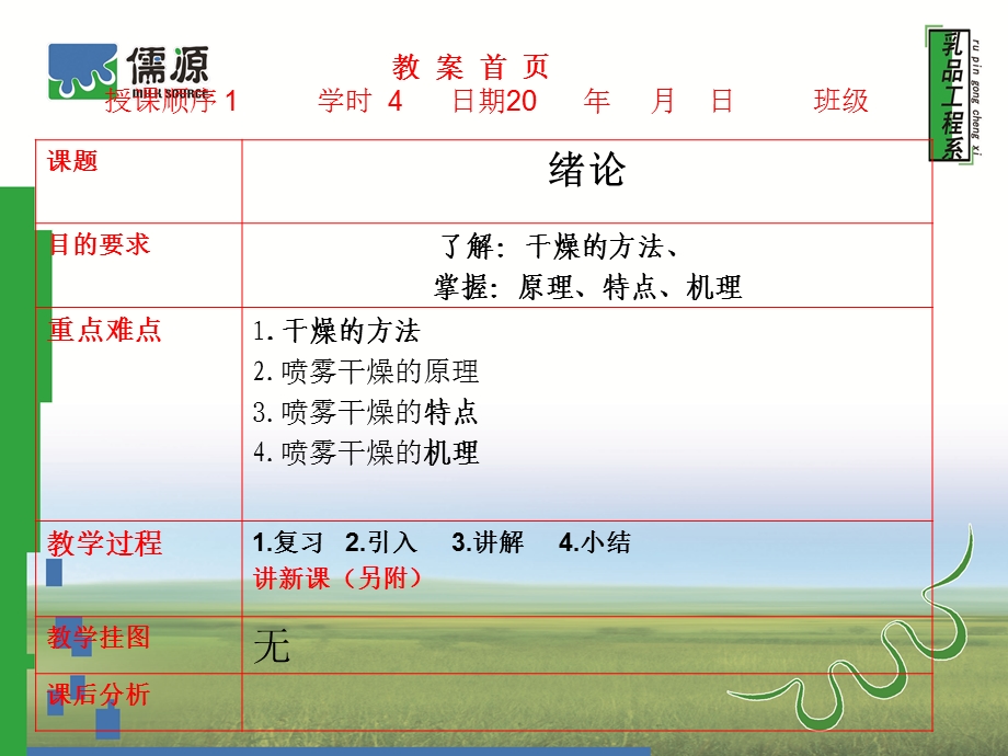 教学课件首页授课顺序1学时4日期20年月日班级.ppt_第1页