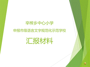 语言文字规范化示范学校汇报材料.ppt