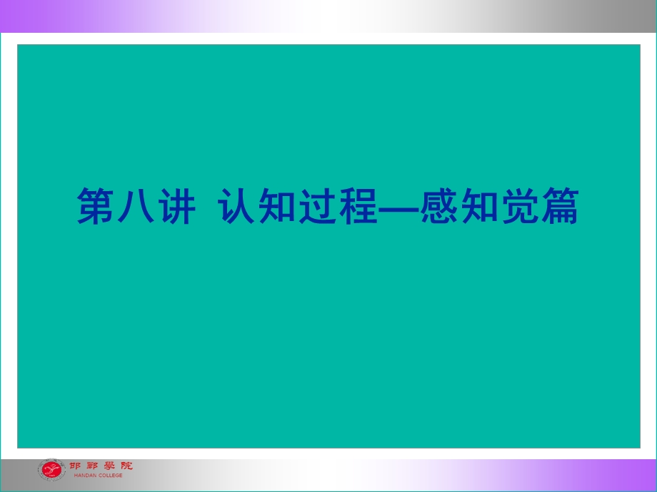 第八讲认知过程感知觉篇.ppt_第1页