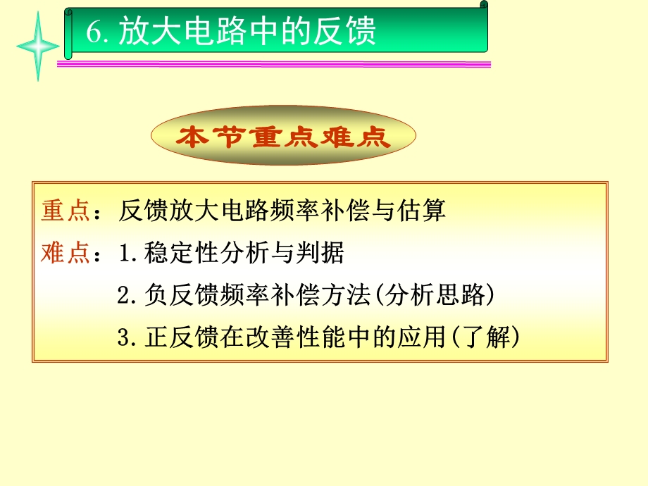 19第6章放大电路中的反馈负反馈放大电路稳定性与补偿.ppt_第3页