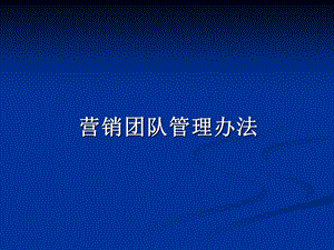 销售团队管理办法.ppt