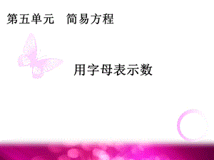 用字母表示数PPT.ppt