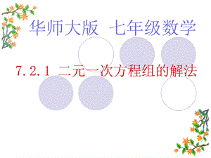 华东师大版初中七下7.2.1二元一次方程组的解法ppt课件A.ppt