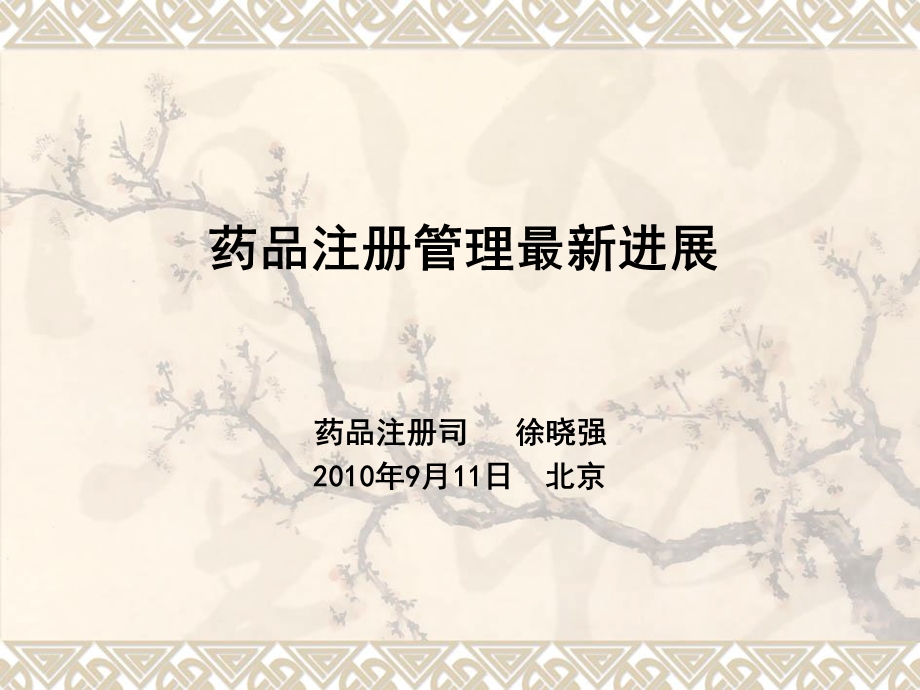 药品注册管理进展.ppt_第1页