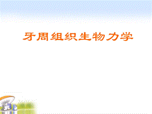 牙周组织生物力学.ppt