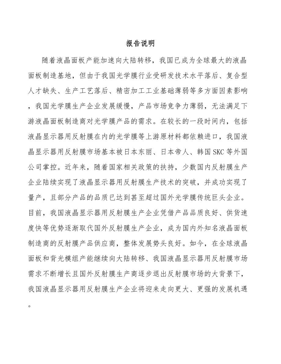 兰州功能膜项目可行性研究报告.docx_第1页