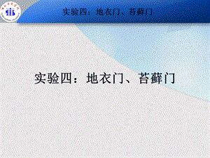 植物学实验(大一下)地衣门、苔藓门.ppt