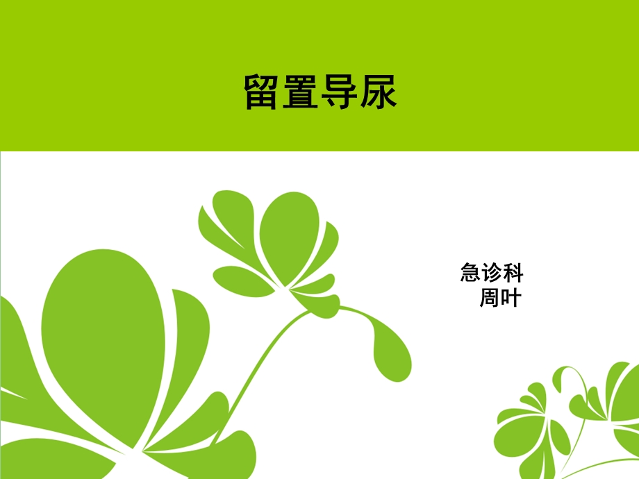 留置尿管PPT课件.ppt_第1页