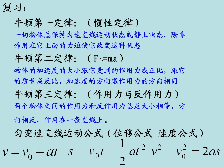 用牛顿运动定律解决问题(一)课件(人教版必修1).ppt_第3页