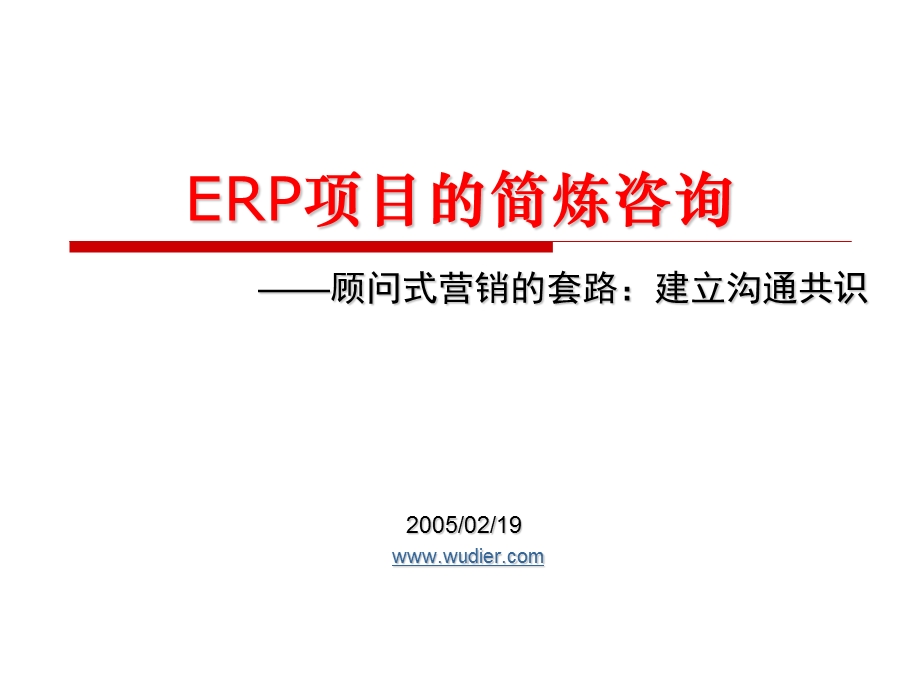 ERP项目的简炼咨询(沟通方法).ppt_第1页