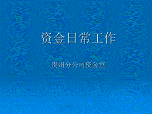 资金的日常工作.ppt