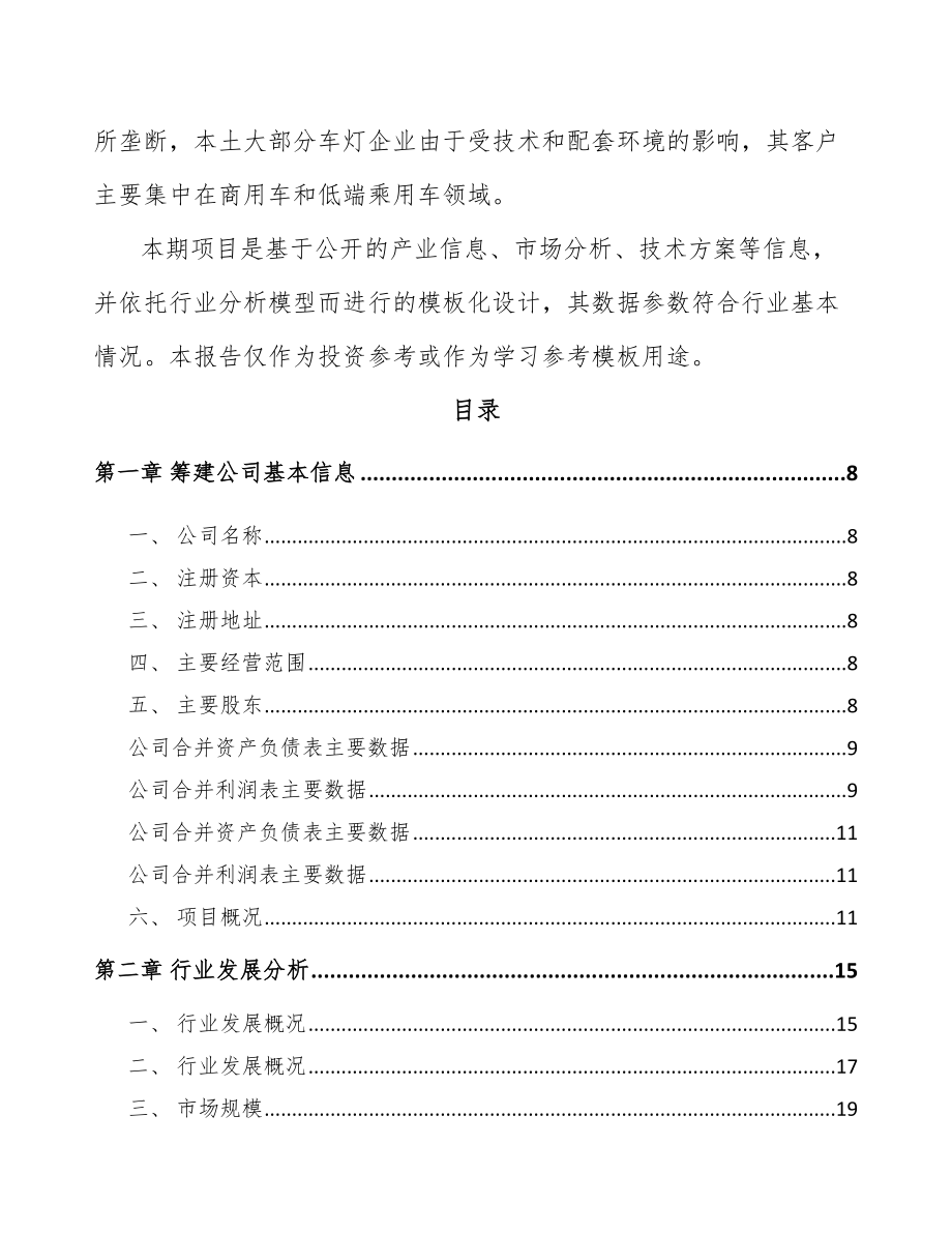 关于成立机动车灯具公司可行性研究报告.docx_第3页