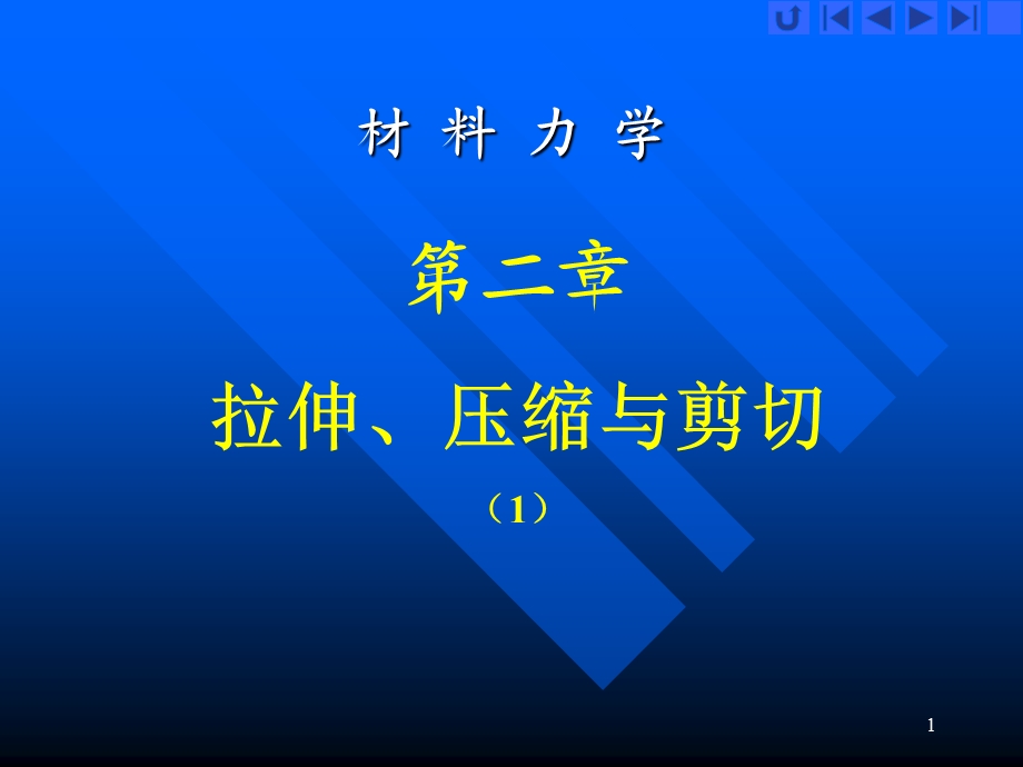 精品优秀PPT课件精品优秀PPT课件02拉伸压缩与剪切.ppt_第1页