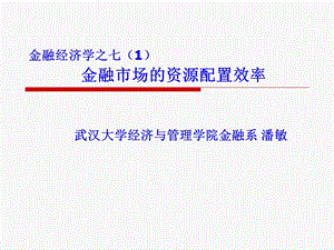 金融经济学之七.ppt