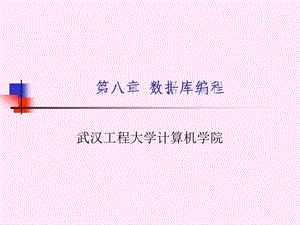 第八章数据库编程ppt课件.ppt