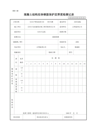 nvc0320混凝土结构实体钢筋保护层厚度检测记录.doc