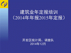 建筑业年定报培训204年年报205年定报.ppt