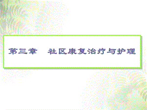 社区康复治疗与护理.ppt