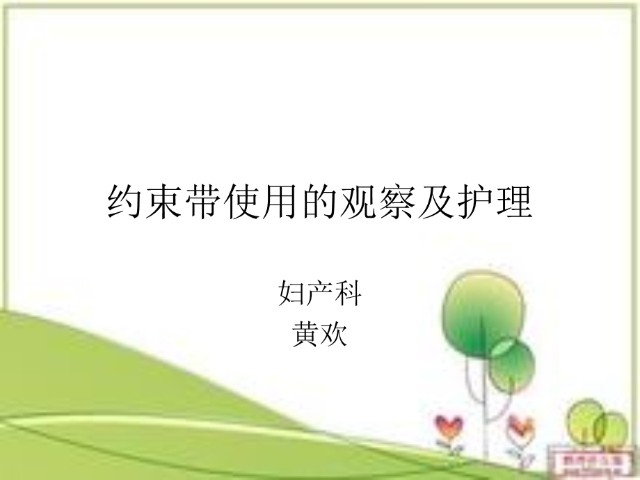 约束带使用的观察及护理.ppt_第1页