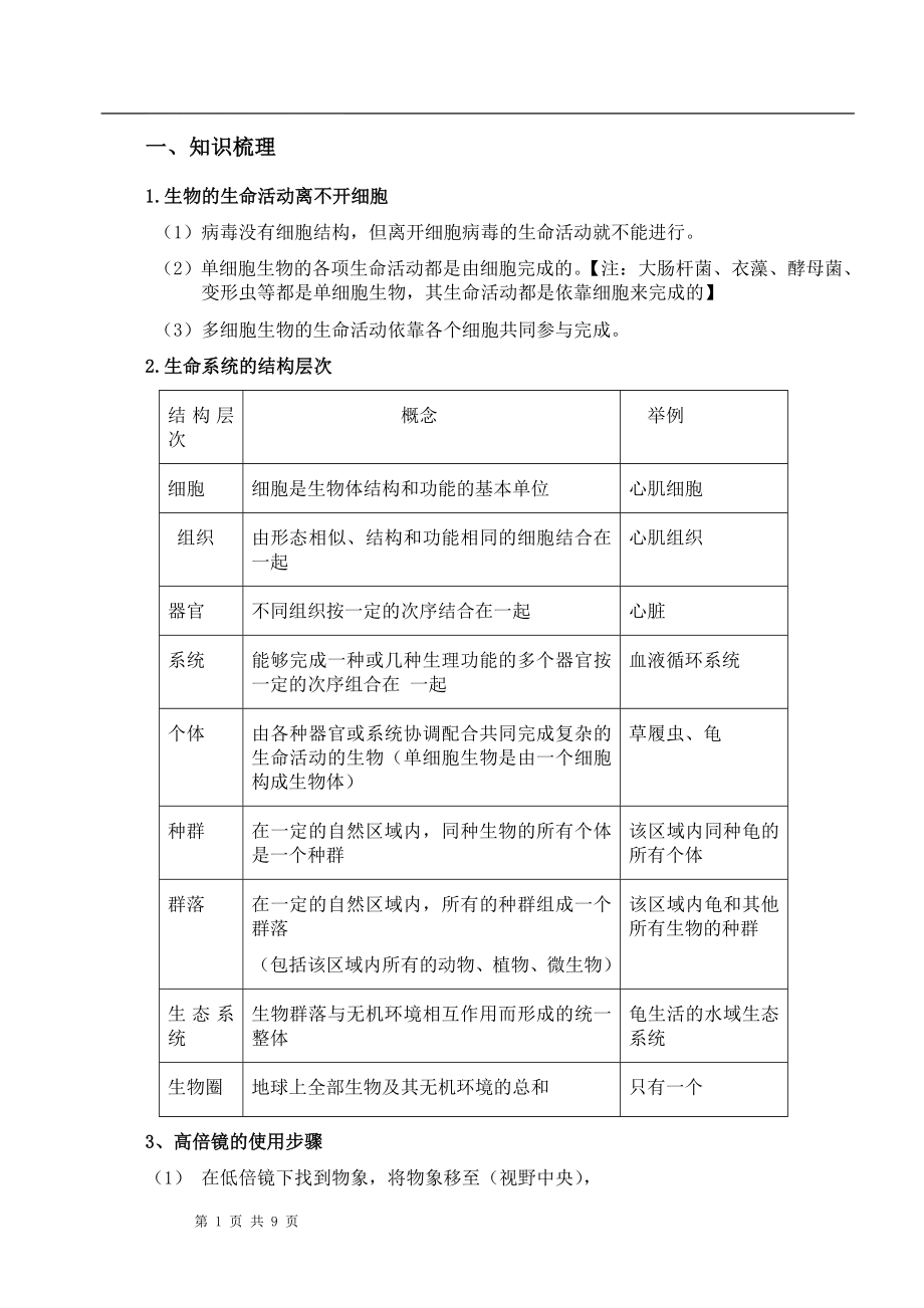 走进细胞教学案.doc_第1页