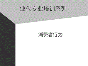 消费者行为培训.ppt