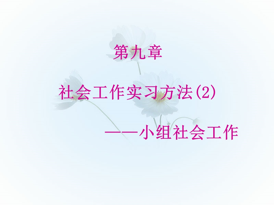 九章节社会工作实习方法2小组社会工作.ppt_第1页