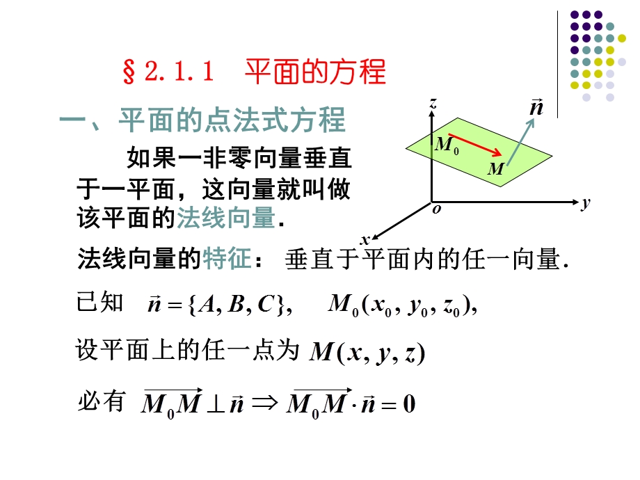 空间解析几何-第2章空间的平面与直线.ppt_第2页