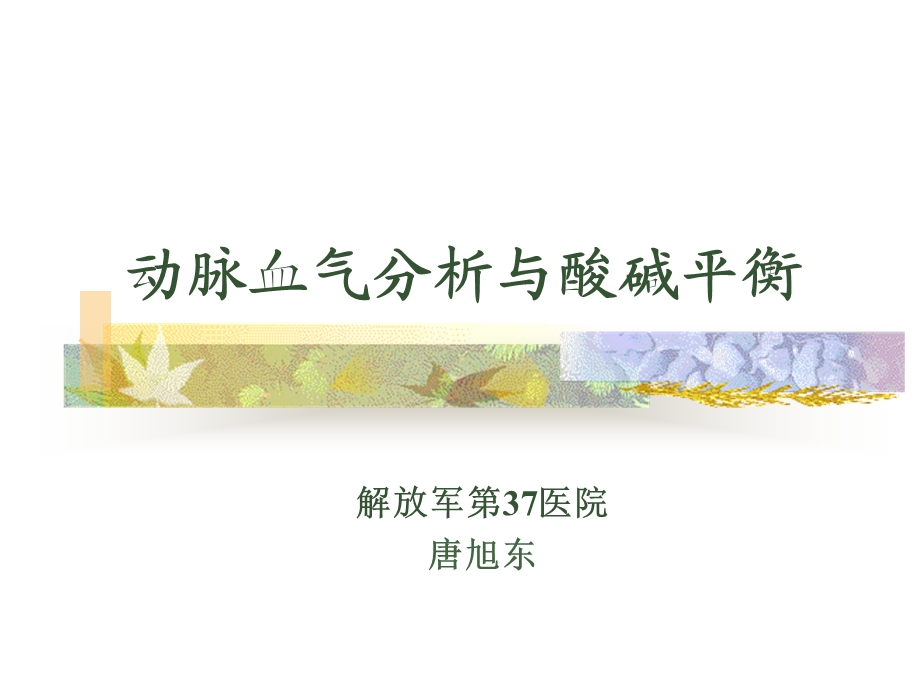 动脉血气分析与酸碱平衡.ppt_第1页