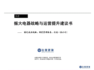 114振大电器战略与运营提升建议书001(比信).ppt