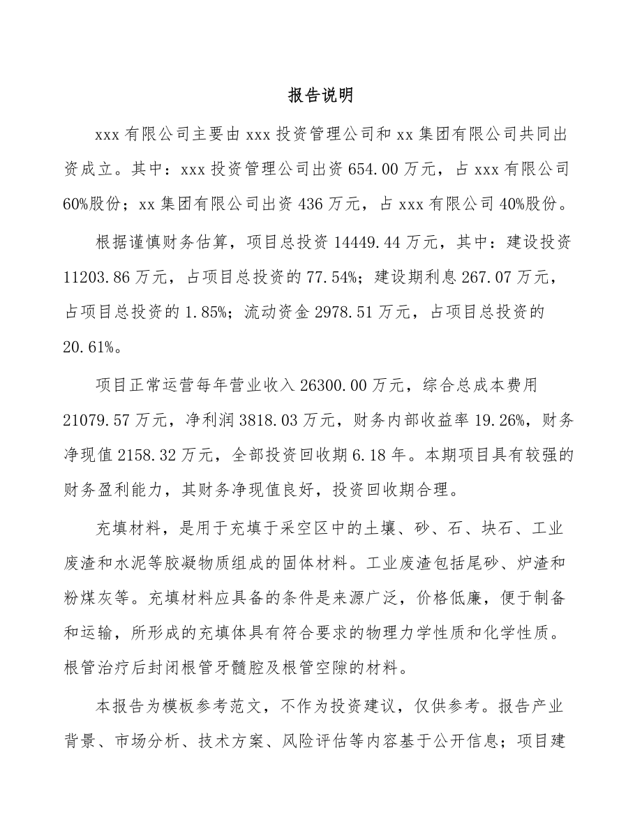 关于成立充填材料公司可行性研究报告.docx_第2页