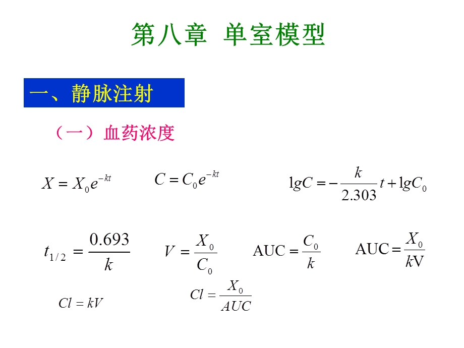 生物药剂学与药代动力学计算公式汇总.ppt_第2页