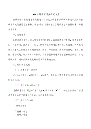 2023主题教育调查研究方案.docx