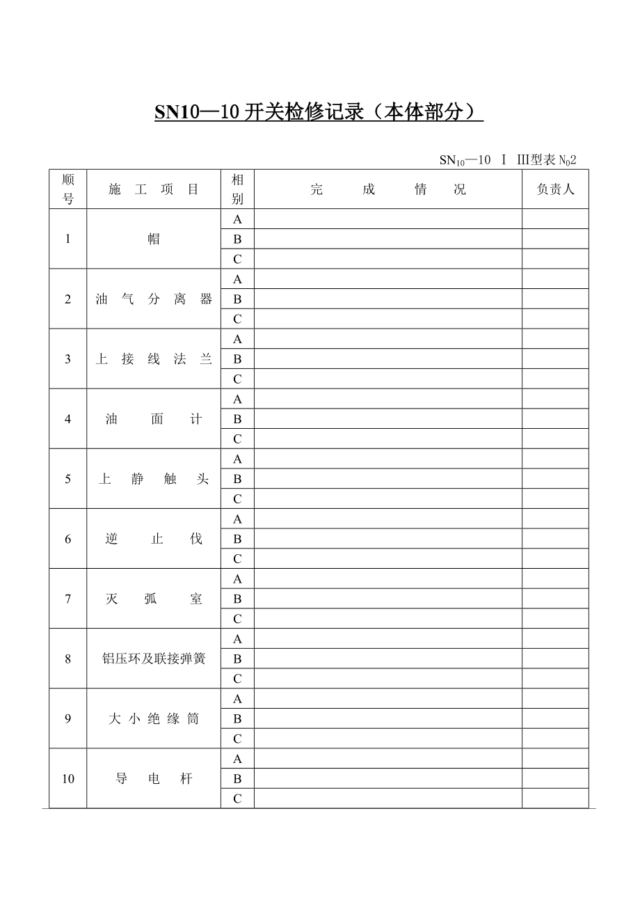 1010型少油断路器大阳修标准项目.doc_第3页