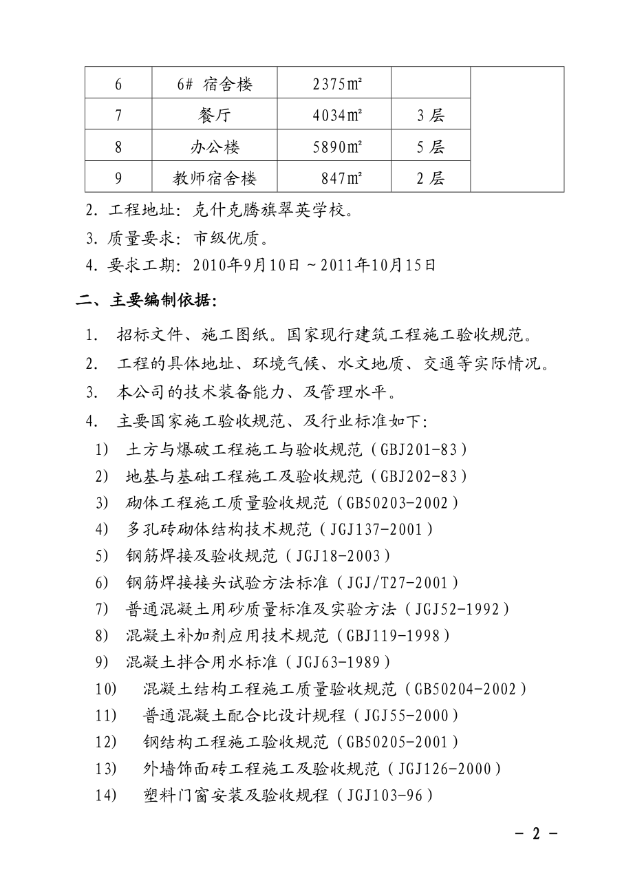 t10 克旗教学楼宿舍楼食堂施工点组织设计.doc_第2页