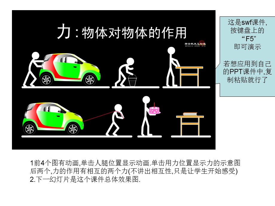 力的作用有相互的两个力不讲出相互性只是让学生开始.ppt_第1页