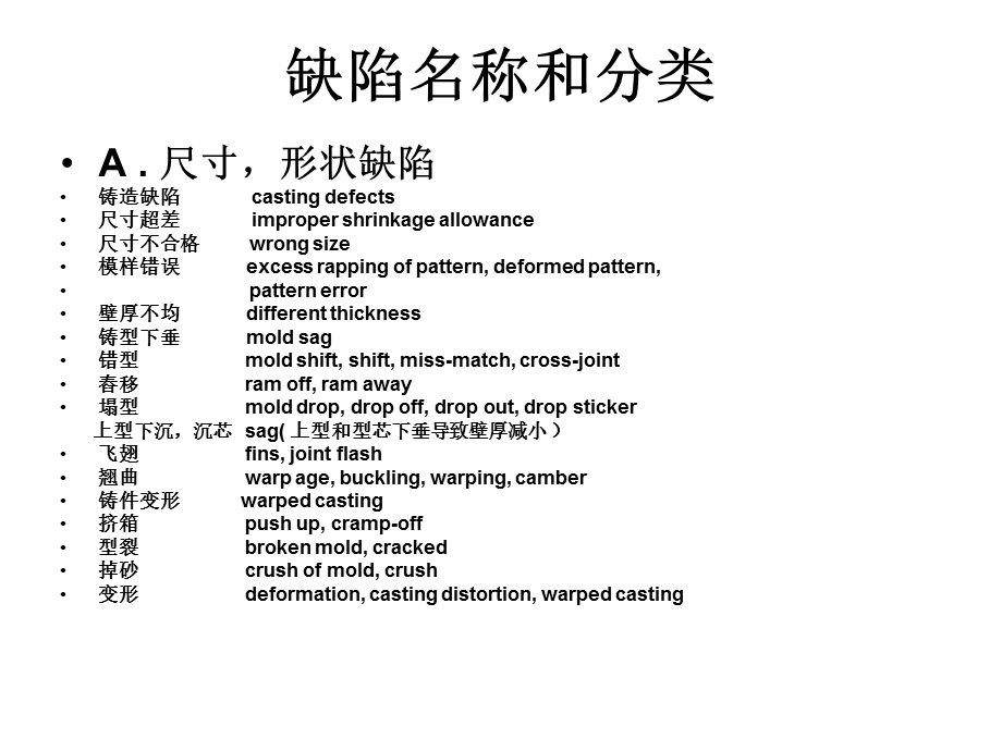 铸造缺陷名称分类(中英文).ppt_第1页