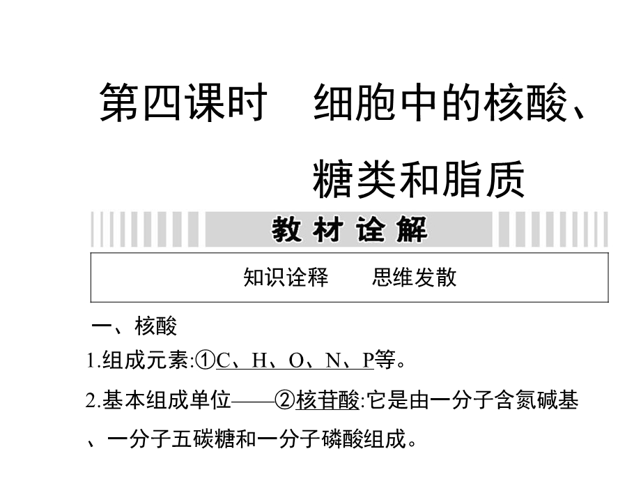 细胞中的核酸、糖类和脂质.ppt_第1页