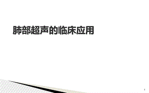 肺部超声的临床应用.ppt