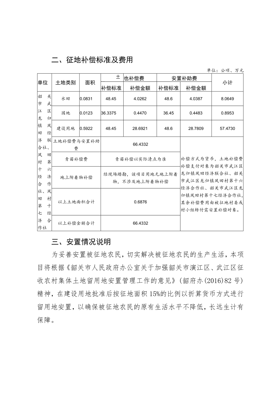 韶关市武江区2021年度第十六批次城镇建设用地项目征收土地补偿安置方案.docx_第2页