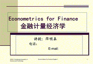 金融计量经济学.ppt