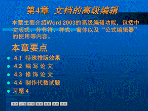 中文Office2003实用教程课件第4章.ppt