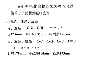 有机化合物的紫外吸收光谱.ppt