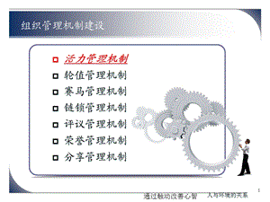 组织与团队七大管理机制.ppt