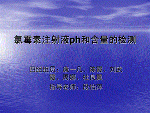 氯霉素注射液ph和.ppt