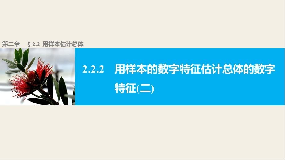 2.2.2用样本的数字特征估计总体的数字特征(二).ppt_第1页