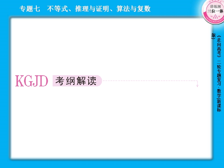 2013届高三数学二轮复习课件：7.3算法与复数.ppt_第2页