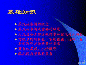 疏水阀技术讲座ppt课件.ppt