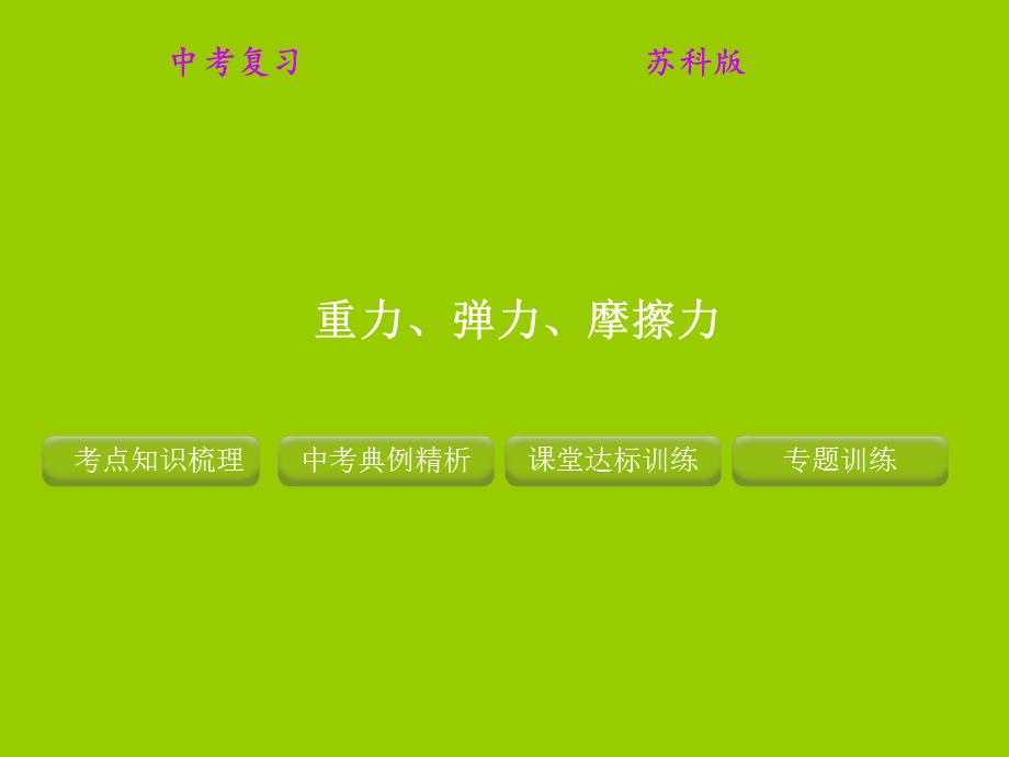 2013中考物理力学部分重力、弹力、摩擦力复习课件苏科版.ppt_第1页